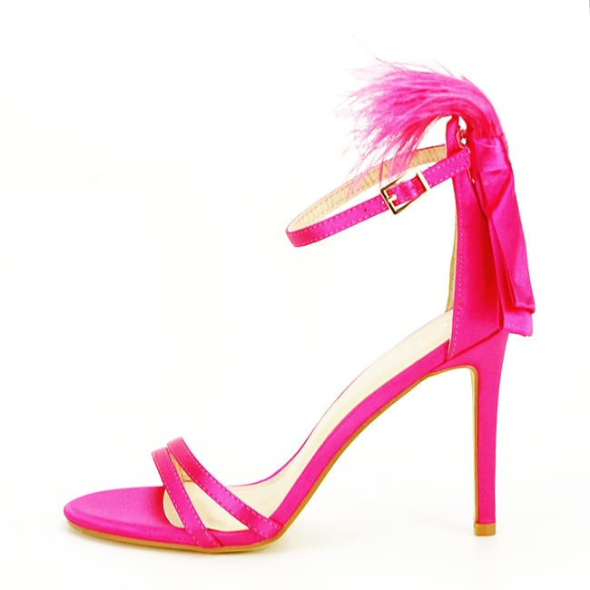 Sandale elegante fucsia cu pene BSX8005 128 [2]