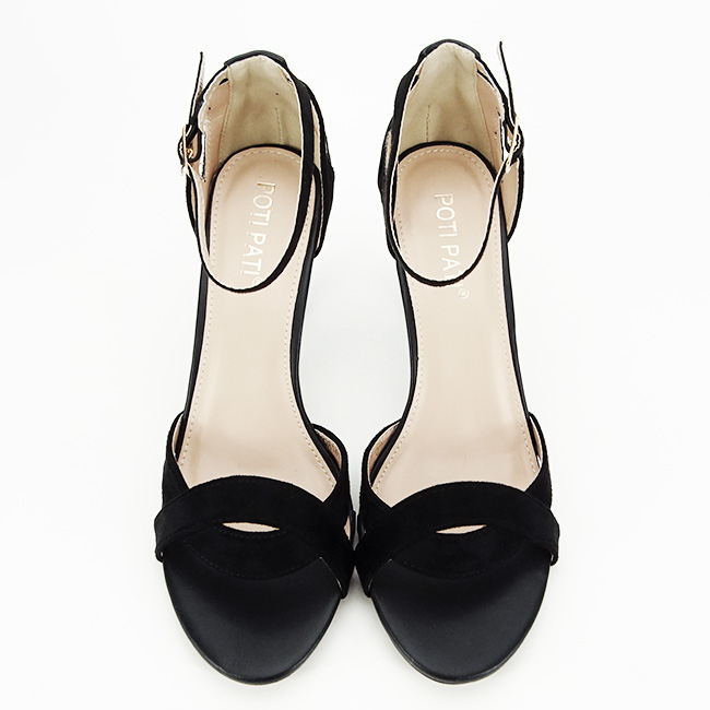 Sandale elegante negre cu toc conic OR141 [7]