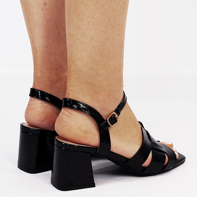 Sandale elegante negre cu toc masiv BYX9232 M12 [4]