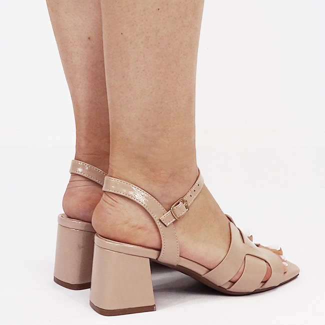 Sandale elegante nude cu toc masiv BYX9232 M12 [5]