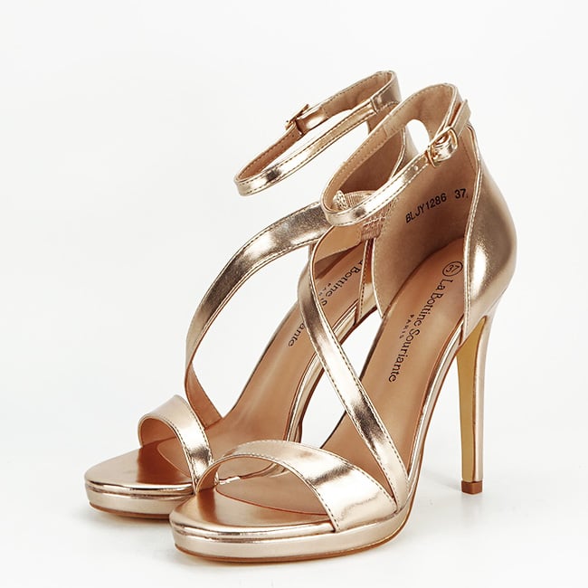 Sandale elegante roz auriu  BLJY1286 128