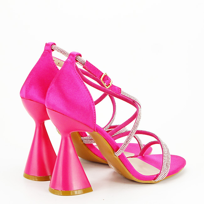 Sandale fucsia elegante cu toc conic BD116 130 [4]