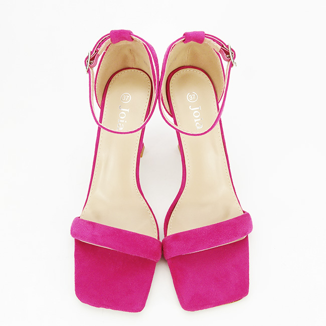 Sandale fucsia elegante cu toc conic H8-280 131 [7]