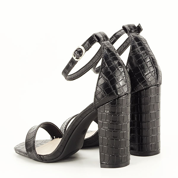 Sandale negre cu imprimeu Frida 131 [4]