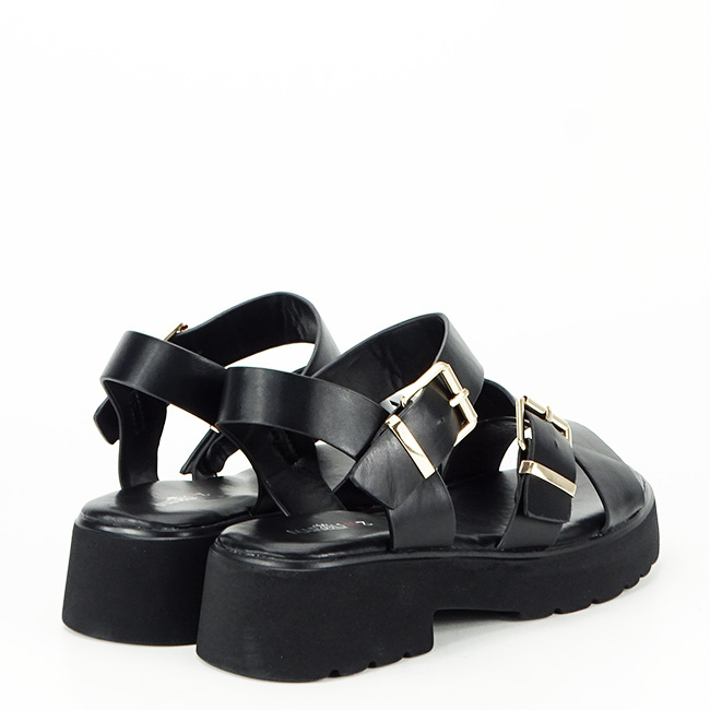 Sandale negre cu talpa groasa 3210 126 [5]