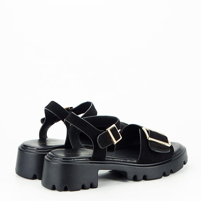 Sandale negre cu talpa groasa 8068 128 [5]