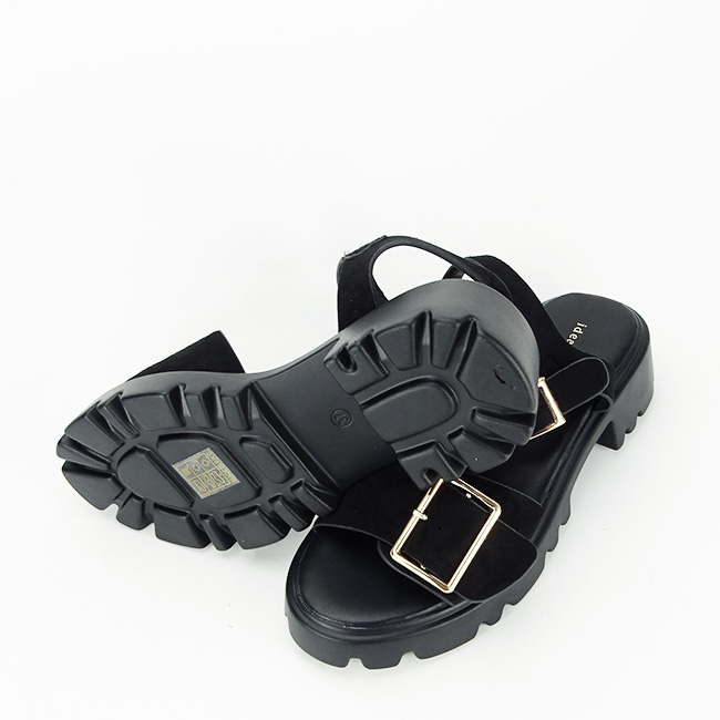 Sandale negre cu talpa groasa 8068 128 [8]