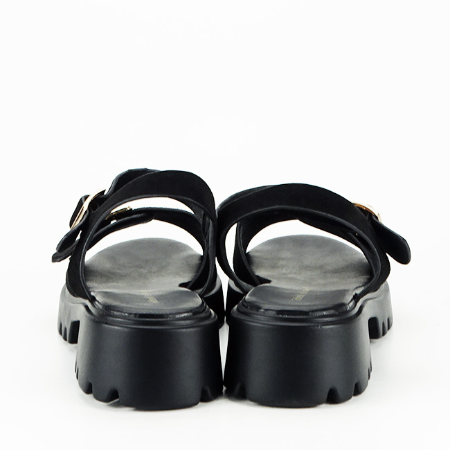 Sandale negre cu talpa groasa 8068 128 [4]