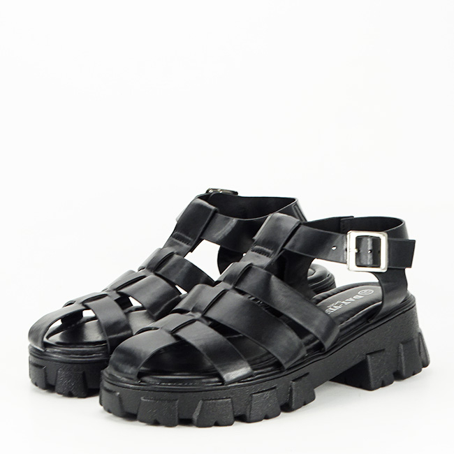 Sandale negre cu talpa groasa N75-5 130 [2]