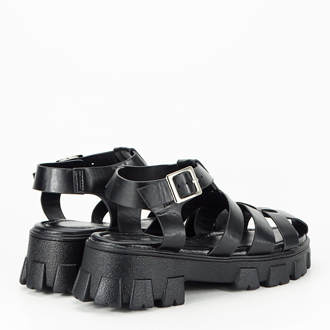 Sandale negre cu talpa groasa N75-5 130 [5]