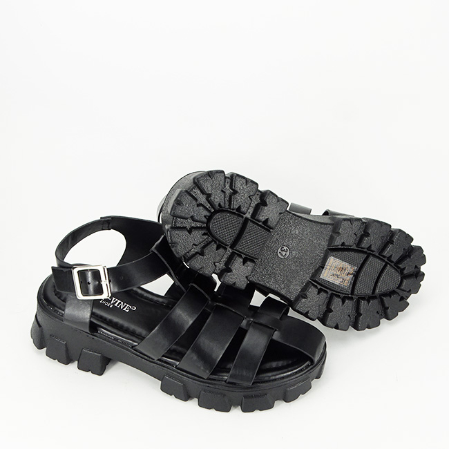 Sandale negre cu talpa groasa N75-5 130 [8]
