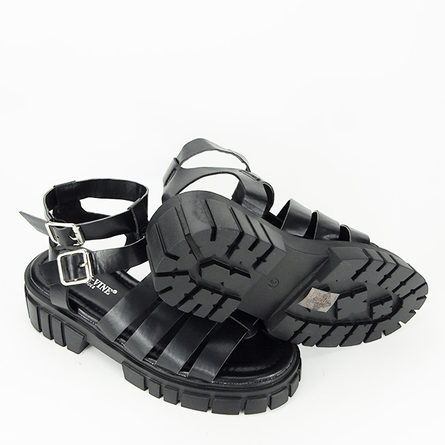 Sandale negre cu talpa groasa N75-6 132 [8]