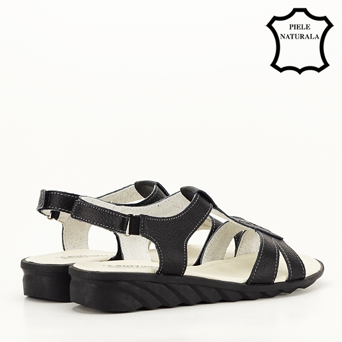 Sandale negre din piele naturala Silvia [3]