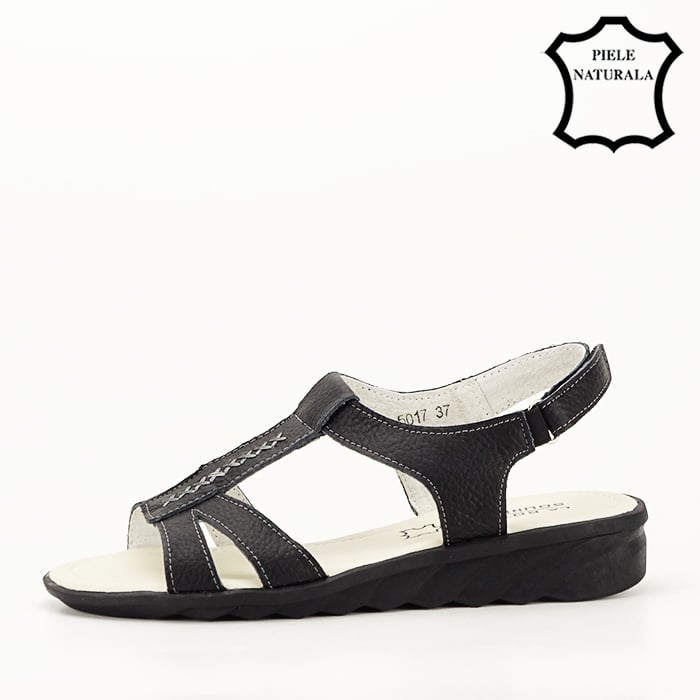 Sandale negre din piele naturala Silvia [2]