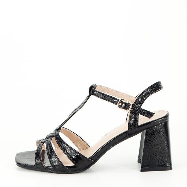 Sandale negre elegante cu toc gros 3219 130 [2]