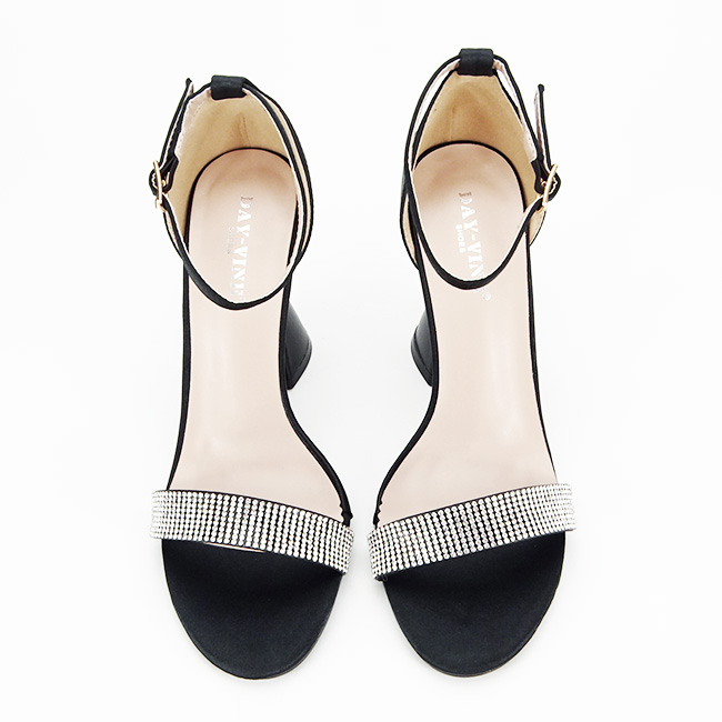 Sandale negre elegante cu toc conic BD117 129 [3]