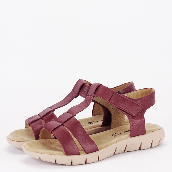 Sandale rosii din piele naturala 512