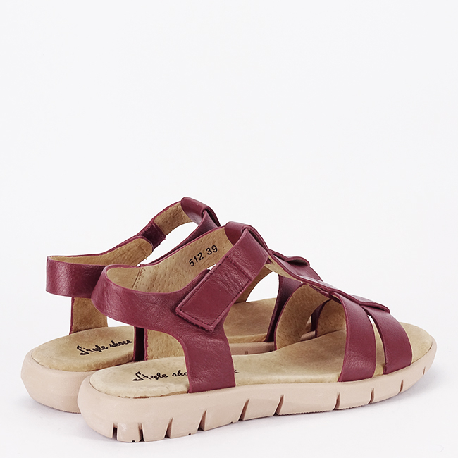 Sandale rosii din piele naturala 512 [5]