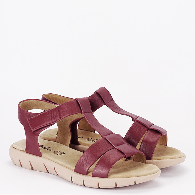 Sandale rosii din piele naturala 512 [6]