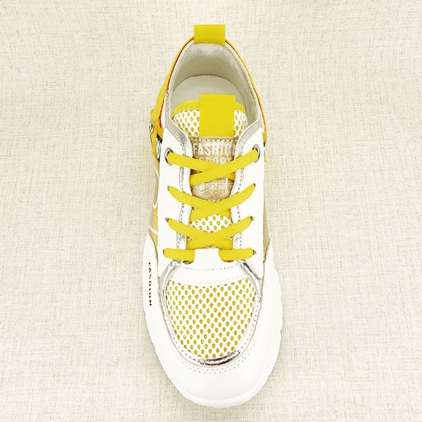 Sneakers alb cu galben Mara [8]