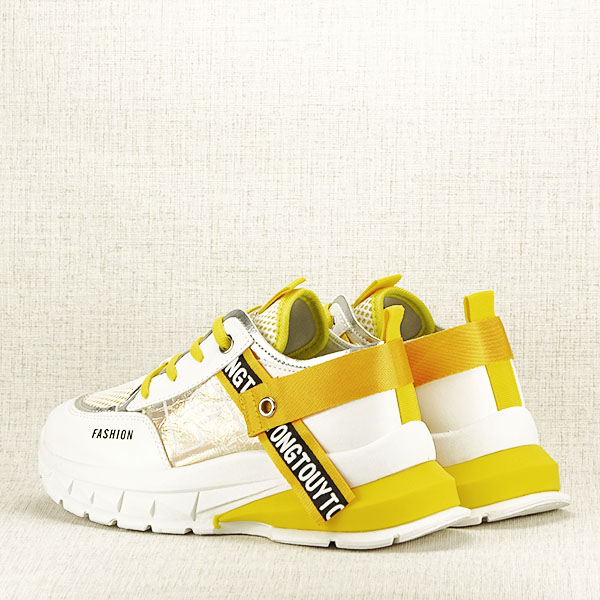 Sneakers alb cu galben Mara [5]