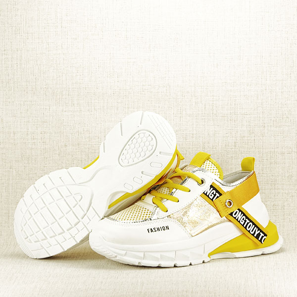 Sneakers alb cu galben Mara [4]