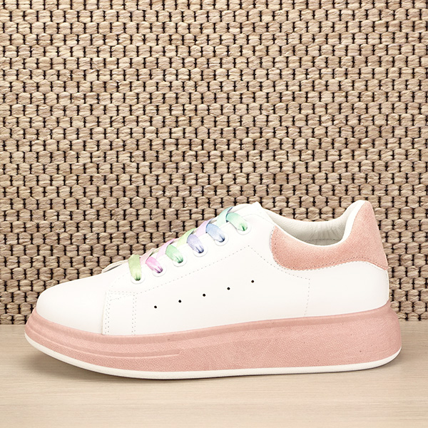 Sneakers alb cu roz Britney [2]