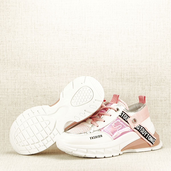 Sneakers alb cu roz Mara [4]