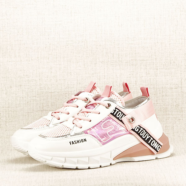 Sneakers alb cu roz Mara [2]