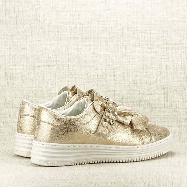 Sneakers auriu cu perle Gloria [6]