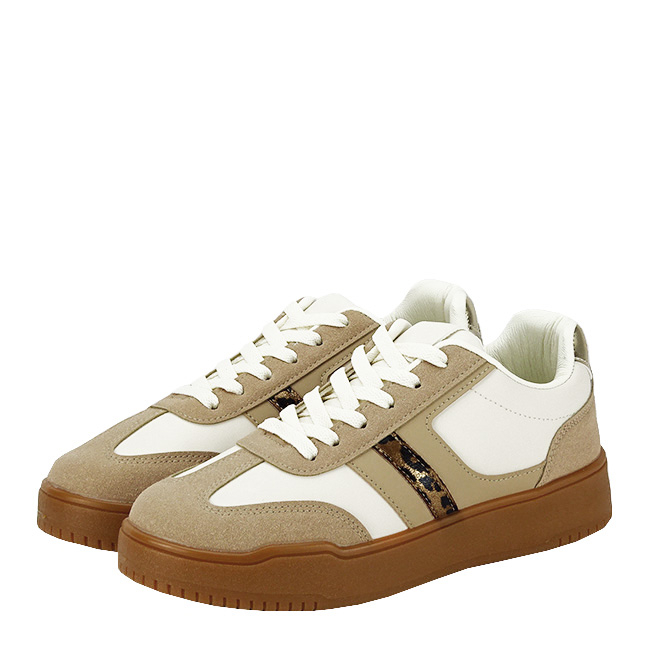 Sneakers bej/alb cu talpa groasa 8921 M2 [3]
