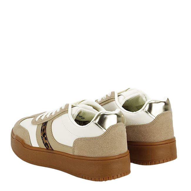 Sneakers bej/alb cu talpa groasa 8921 M2 [2]