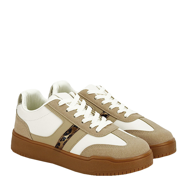 Sneakers bej/alb cu talpa groasa 8921 M2 [5]