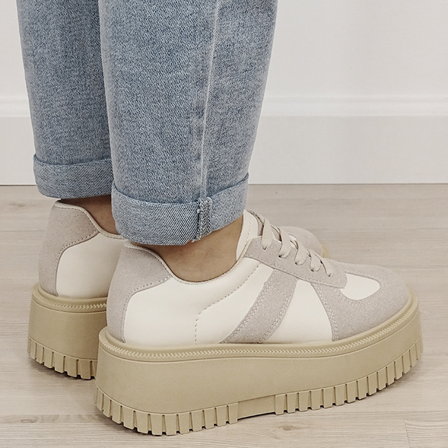 Sneakers bej cu platforma 8979 M3 [5]