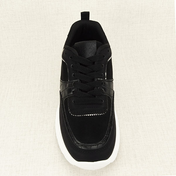 Sneakers negru cu imprimeu Georgia [2]
