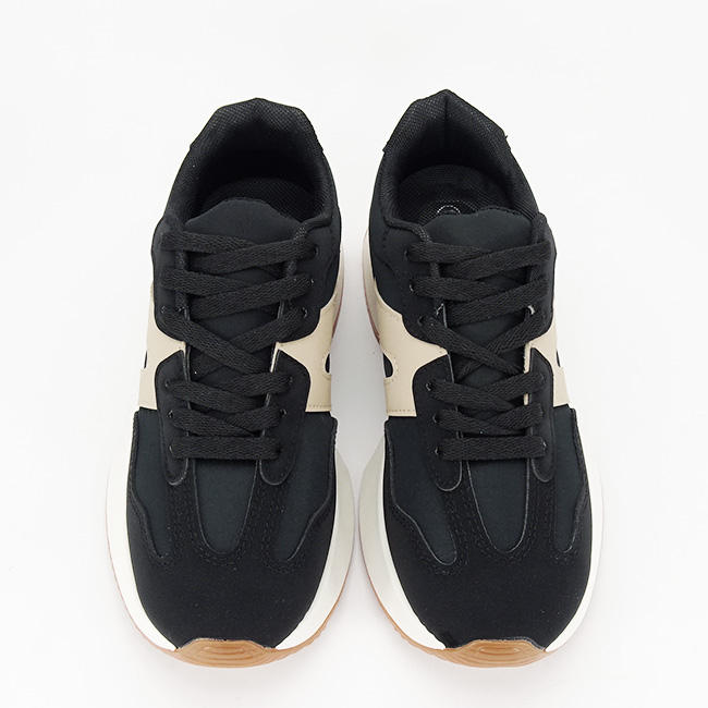 Sneakers negrii cu talpa groasa 8917 M2 [7]