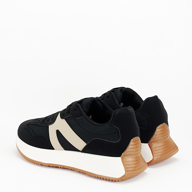 Sneakers negrii cu talpa groasa 8917 M2 [3]