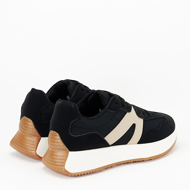 Sneakers negrii cu talpa groasa 8917 M2 [5]