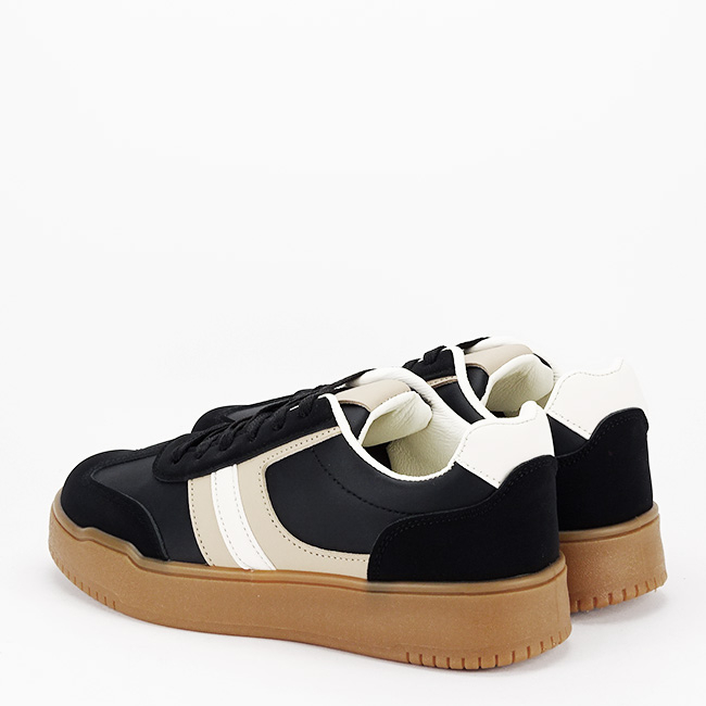 Sneakers negrii cu talpa groasa 8921 M2 [3]