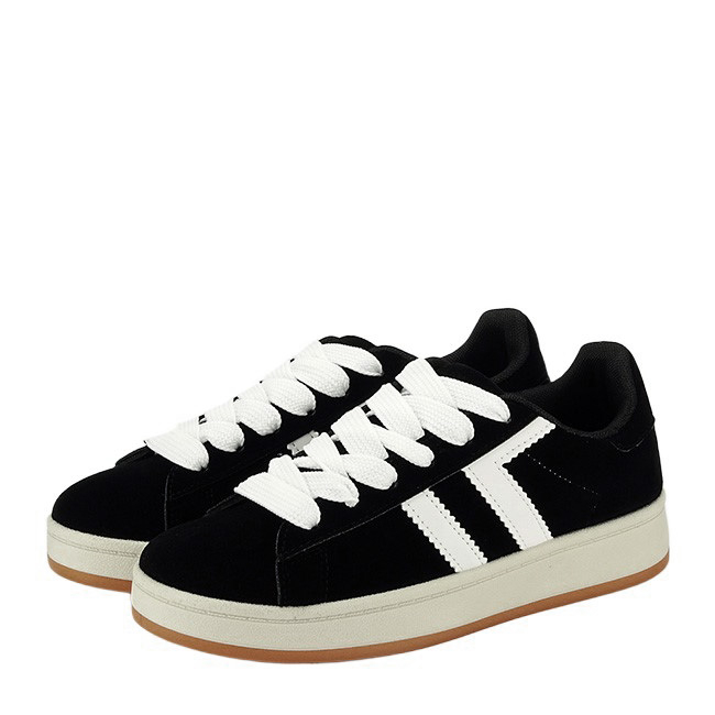 Sneakers negrii cu talpa groasa BM-1101 M2 [2]
