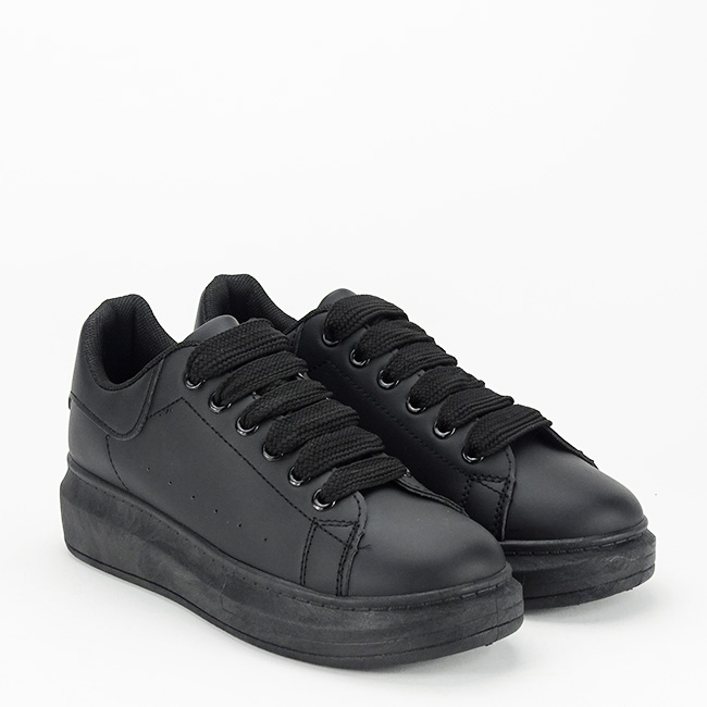 Sneakers negrii cu talpa groasa M-8826 M2 [5]