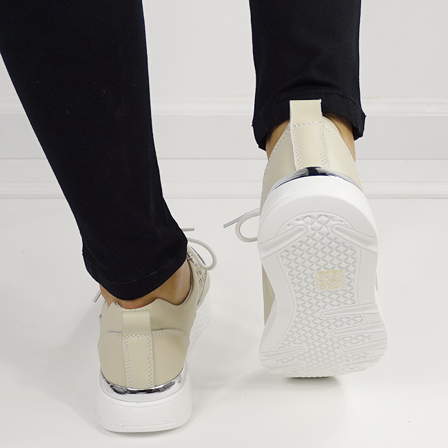 Sneakersi bej din piele naturala 5108 M7 [7]