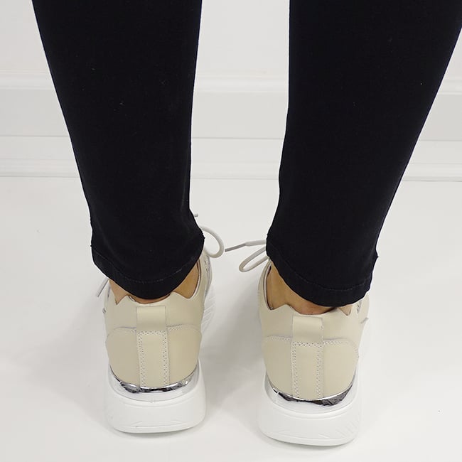 Sneakersi bej din piele naturala 5108 M7 [4]