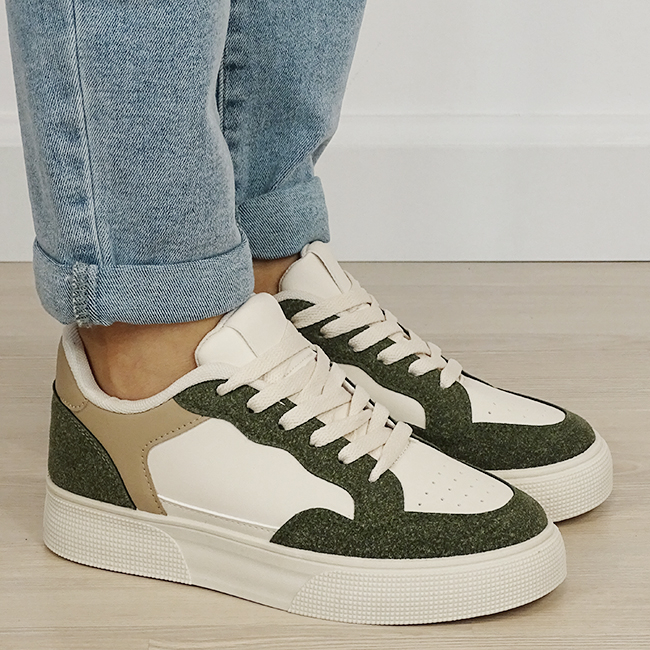 Sneakersi dama crem/verde kaki DCX9691 M2 [6]