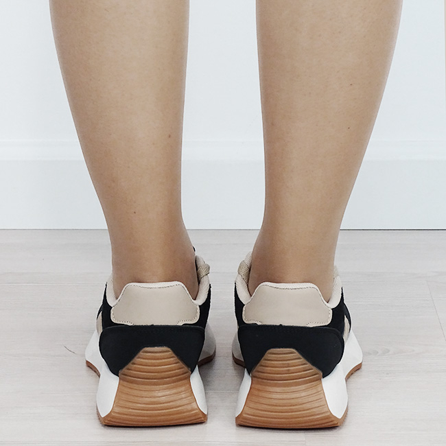 Sneakersi dama negru/taupe cu talpa groasa 9013 M2 [4]