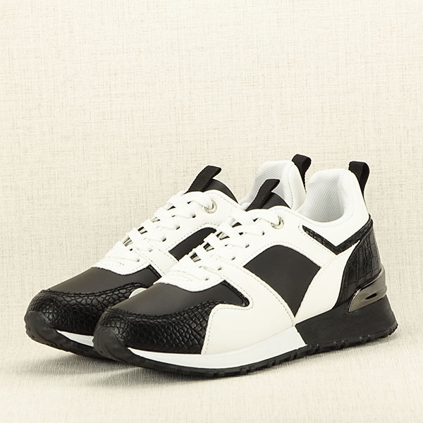 Sneakers alb cu negru Crista [3]