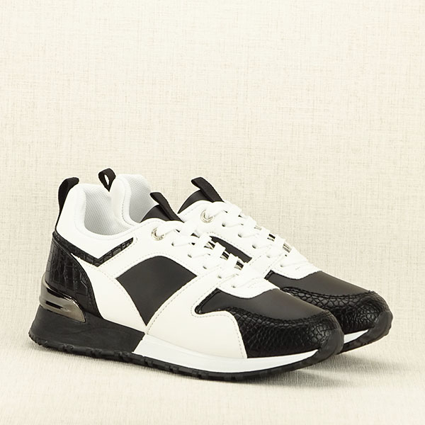 Sneakers alb cu negru Crista [4]