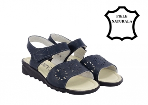 Sandale bleumarin din piele naturala Catis [1]