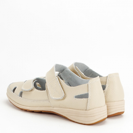 Balerini crem din piele naturala 5115 M4 Confort [7]