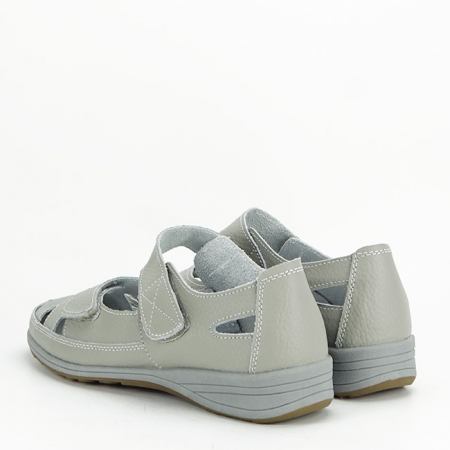 Balerini gri din piele naturala 5115 M4 Confort [4]